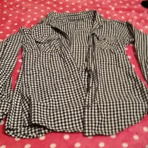 Eddie Bauer Black and white flannel